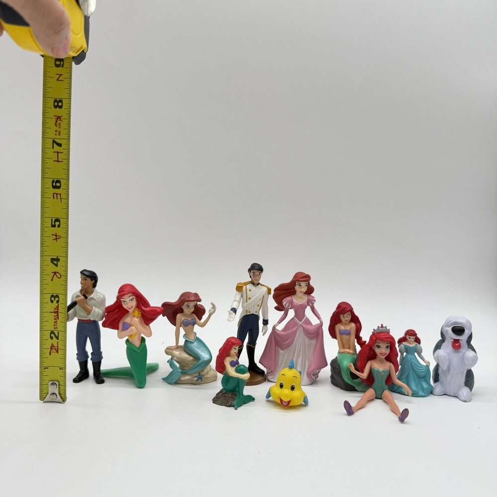 Disney Little Mermaid Figure Toy Lot 11 Cake Toppers PVC‎ Prince Ariel - Picture 2 of 5